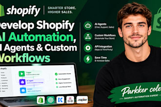 develop shopify ai automation, ai agents, and custom workflows