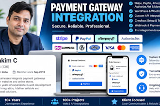 integrate payment gateway API into your website