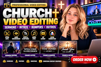 video clipper edit church sermon bumper church intro and closing video editing
