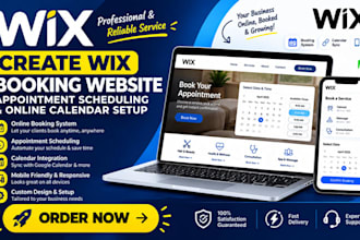 create wix booking website, appointment scheduling, online calendar setup