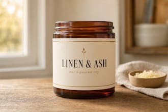 create clean and modern product label design
