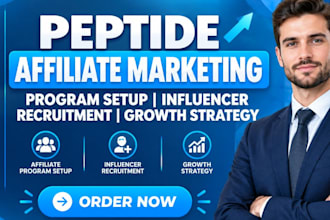 peptide affiliate marketing program setup influencer recruitment growth strategy