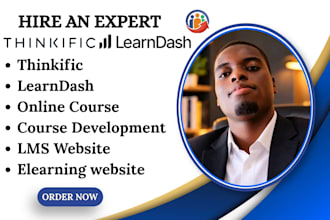 build thinkific and learndash lms websites and online courses