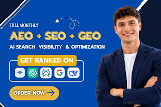 do monthly website local offpage, GEO,aeo,SEO and ai website optimization