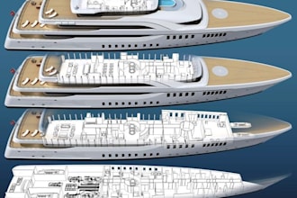 do 3d boat model, ship model, yatch design,3d animation,