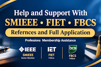 help and support with smieee fiet fbcs refernces and full application