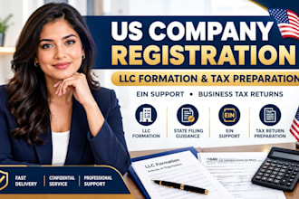 us company registration, llc formation, and business tax return preparation