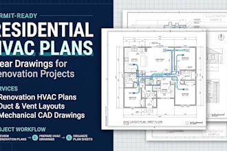 prepare hvac permit drawings for residential renovations