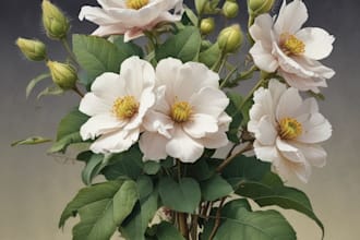 hand paint botanical illustrations
