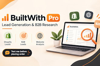 do builtwith pro lead generation, shopify leads and b2b research