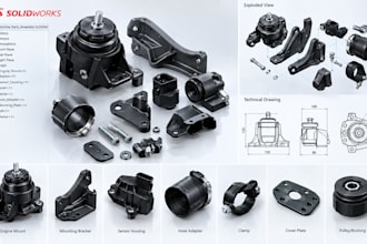 design automotive parts, holder, speaker enclosure, car vent using solidworks
