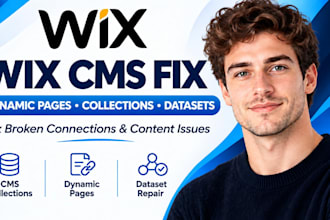 fix wix cms dynamic pages, collections and dataset connections