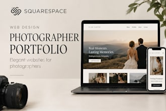 design a squarespace photographer portfolio website