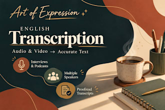 transcribe english audios and videos