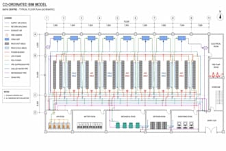 draft data center cooling layouts and mechanical drawings