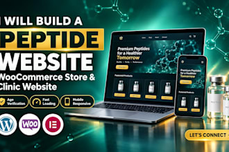 build a peptide website, peptide store, research peptide, woocommerce peptide