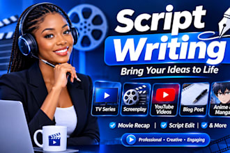 do script TV series screenplay videos blog post anime manga movie recap youtube