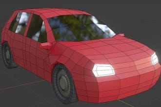 create low poly 3d car models, realistic vehicle animation and uv unwrapping
