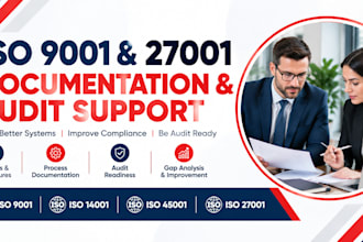 provide iso 9001, 14001, 45001 and 27001 documentation and audit support