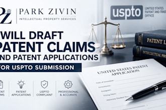 file and draft patent claims and patent applications for uspto submission