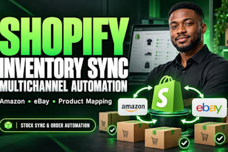 setup shopify inventory sync multichannel automation amazon ebay product mapping