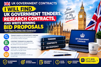 find UK government tenders, research contracts, and write