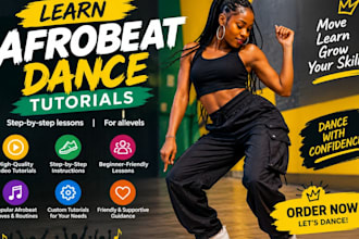 teach you afrobeat dance with easy step by step tutorials