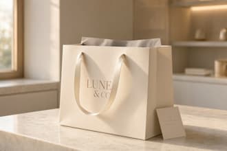 design elegant and modern retail shopping bags
