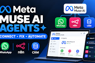 set up meta muse ai agent connectors fix meta business suite whatsapp n8n crm