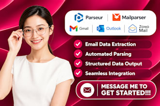 integrate parseur mailparser with gmail outlook zoho for email data extraction
