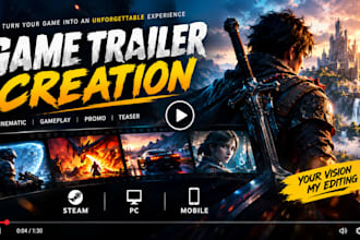 do a cinematic game trailer, gameplay trailer or game video
