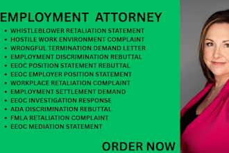 be your employment lawyer for eeoc position statements,rebuttals and retaliation