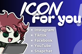 draw custom social media icons and avatars