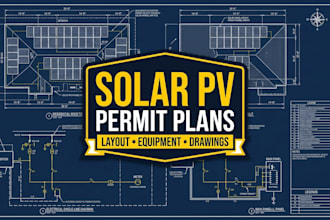 prepare solar pv permit plans and electrical drawings