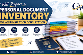 prepare a personal document inventory for an immigration consultation
