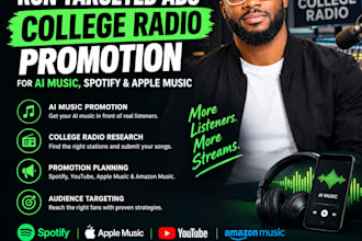run targeted ads college radio promotion for ai music spotify and apple music