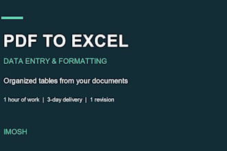 convert PDF to excel and organize your spreadsheet data