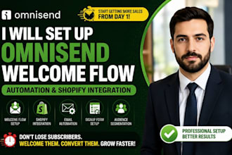 setup omnisend welcome flow omnisend automation omnisend shopify integration