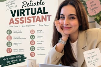 social media manager personal executive virtual assistant ai ghl va admin etsy