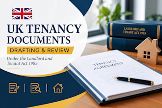 draft and review UK tenancy documents under the landlord and tenant act 1985