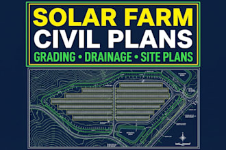 prepare solar farm grading and stormwater drainage plans