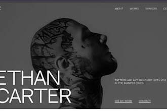 design squarespace tattoo artist website piercing studio booking portfolio web