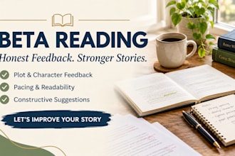 beta read, critique, and provide feedback on your writing