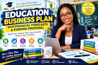 create education business plan with financial forecasts and funding proposal