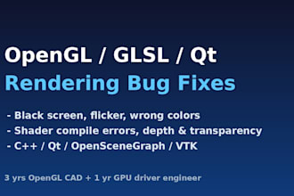 fix opengl glsl shader and cpp qt rendering bugs in your 3d app