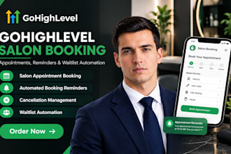 setup gohighlevel salon booking automation ghl reminders cancellations waitlist