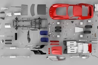 do 3d car modeling vehicle design cad model car bodykit design car part 3d print