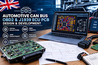 automotive can bus obd2 j1939 ecu pcb