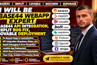 base44 webapp expert, base44 api integration, replit bug fix, lovable deployment