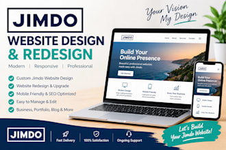 design jimdo website, redesign jimdo website, landing page design